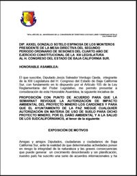 Dip. Verdugo Punto Acuerdo vs Los Cardones (Sept 2014)